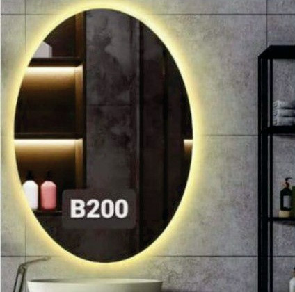 آینه بک لایت لمسی بیضی