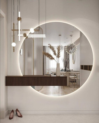 آینه بک لایت لمسی گرد