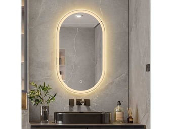 آینه بک لایت لمسی کپسولی