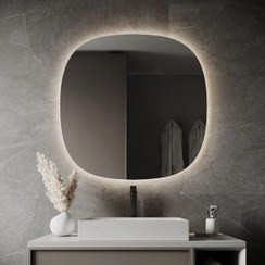 آینه بک لایت لمسی مربع