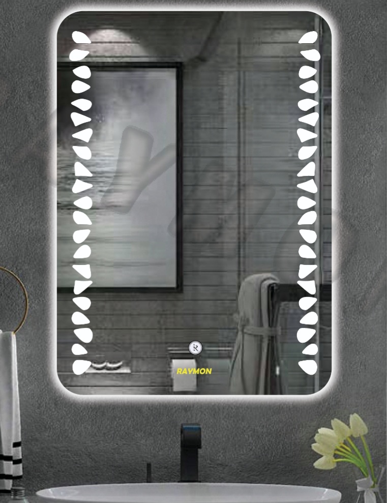 آینه بک لایت لمسی و ساده در سایزها و طرح های مختلف