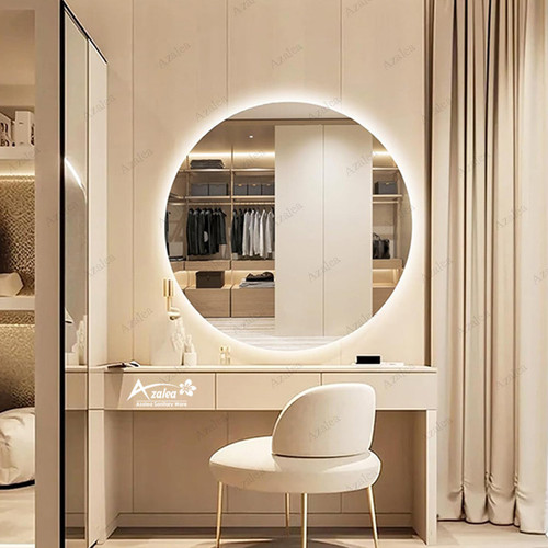 آینه بک لایت گرد لمسی و ساده در سایز ها و رنگ نورهای مختلف