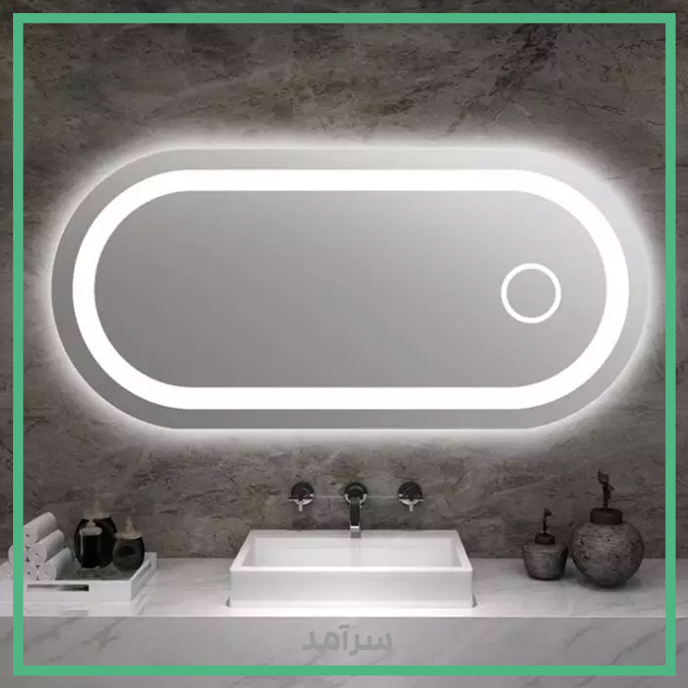 آینه بک لایت معمولی و قدی ساده و آپشنال به سفارش شما در انواع سایز و طرح