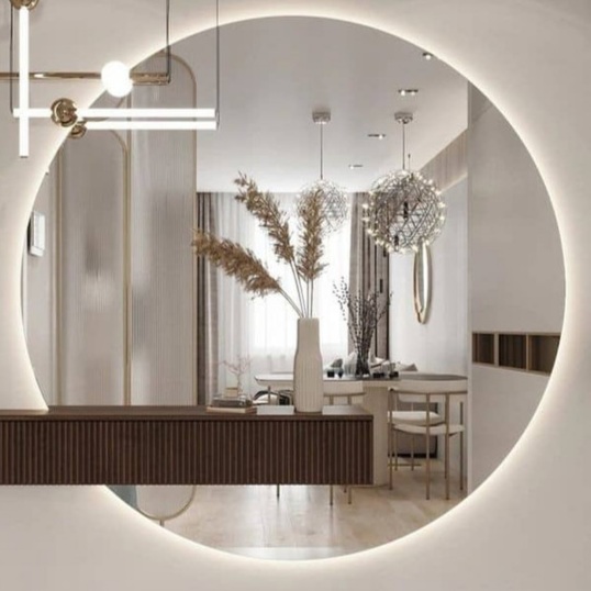 آینه گرد آپشنال و ساده در انواع طرح و سایز به دلخواه شما