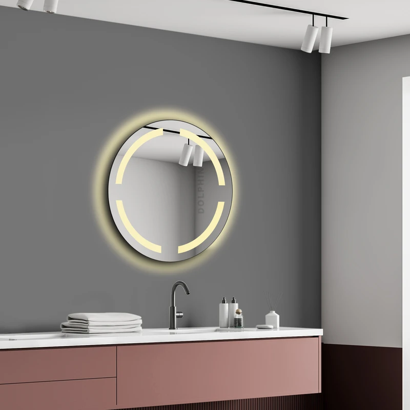 آینه گرد آپشنال و ساده در انواع طرح و سایز و رنگ به دلخواه شما