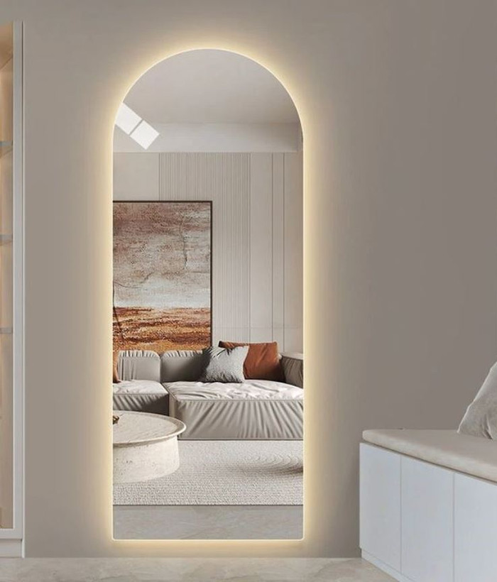 آینه بک لایت معمولی و قدی ساده و آپشنال به سفارش شما در انواع سایز و طرح