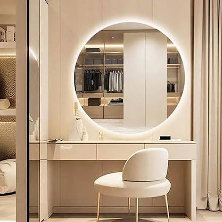 آینه گرد آپشنال و ساده در انواع طرح و سایز و رنگ به دلخواه شما