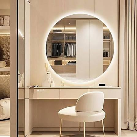 آینه گرد آپشنال و ساده در انواع طرح و سایز و رنگ به دلخواه شما