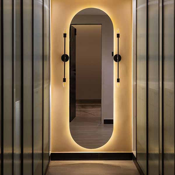 آینه ساده بک لایت آپشنال با طرح و سایز و رنگ دلخواه شما