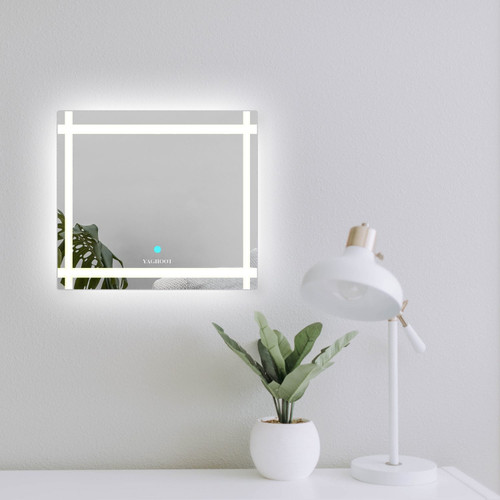 آینه مربع ساده بک لایت لمسی با انواع آپشن طرح و سایز به سفارش شما