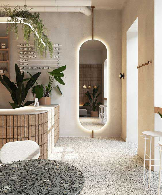 آینه قدی ساده بک لایت لمسی با انواع اپشن رنگ و سایز